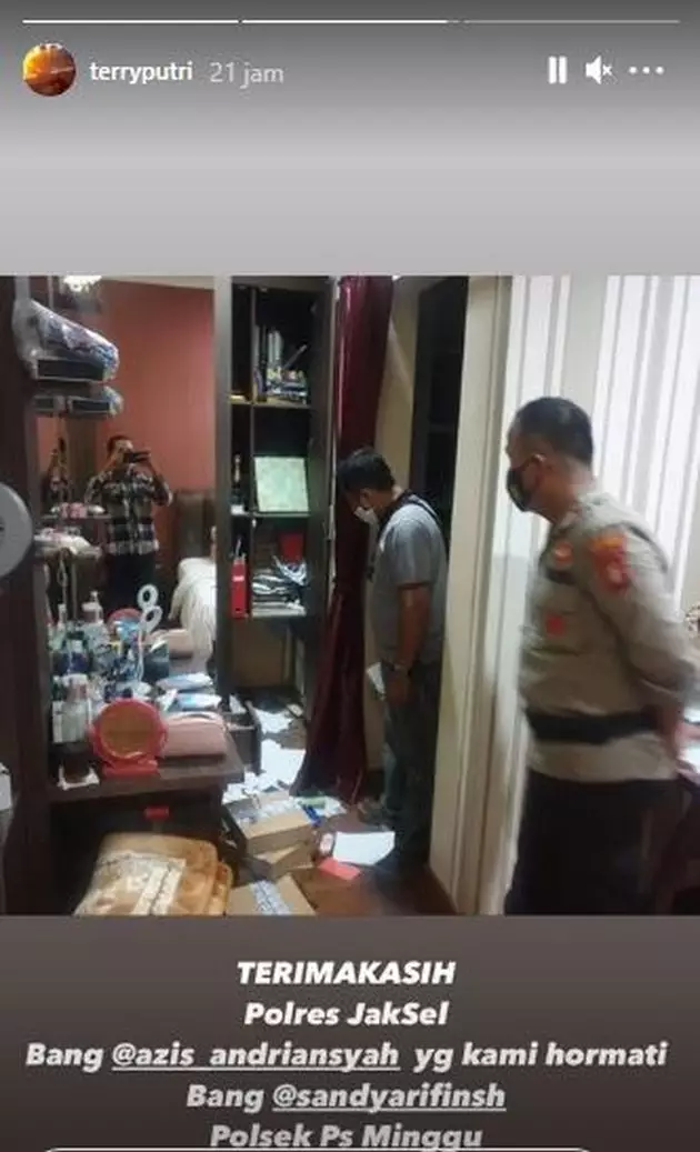 kronologi rumah terry putri dibobol maling © instagram