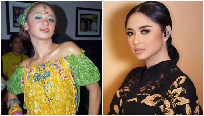 gaya makeup pedangdut sebelum dan sesudah terkenal © 2021 brilio.net
