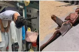 20 Potret jenaka orang saat berjemur ini lucunya bikin senyum lebar