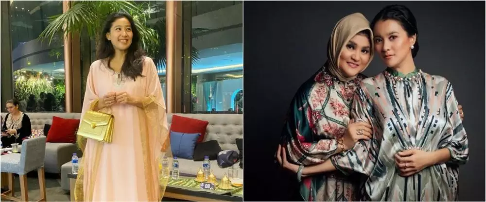 Beda gaya Marcella Zalianty dan Olivia Zalianty saat kenakan kaftan © 2021 brilio.net