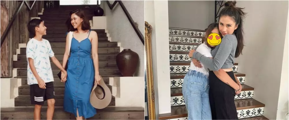 Beda gaya Nana Mirdad dan Tyna Kanna Mirdad saat momong anak © 2021 brilio.net