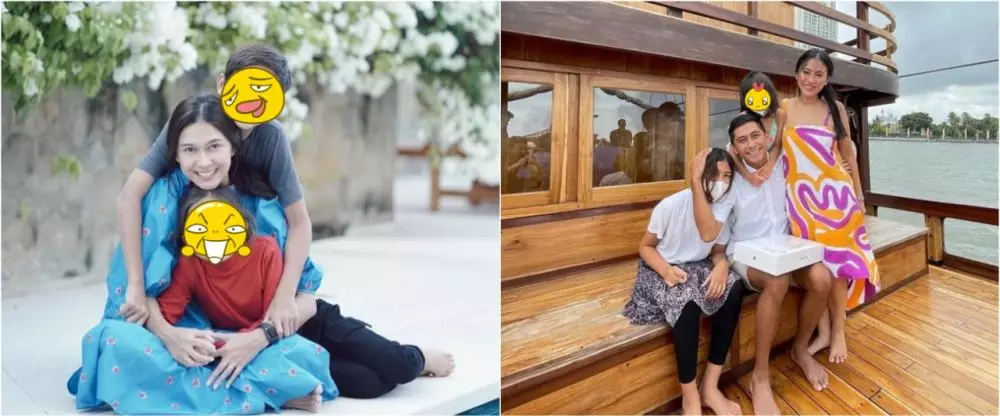 Beda gaya Nana Mirdad dan Tyna Kanna Mirdad saat momong anak © 2021 brilio.net