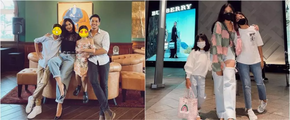 Beda gaya Nana Mirdad dan Tyna Kanna Mirdad saat momong anak © 2021 brilio.net