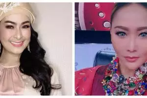 6 Beda gaya Iis Dahlia dan Inul Daratista pakai gamis, memesona