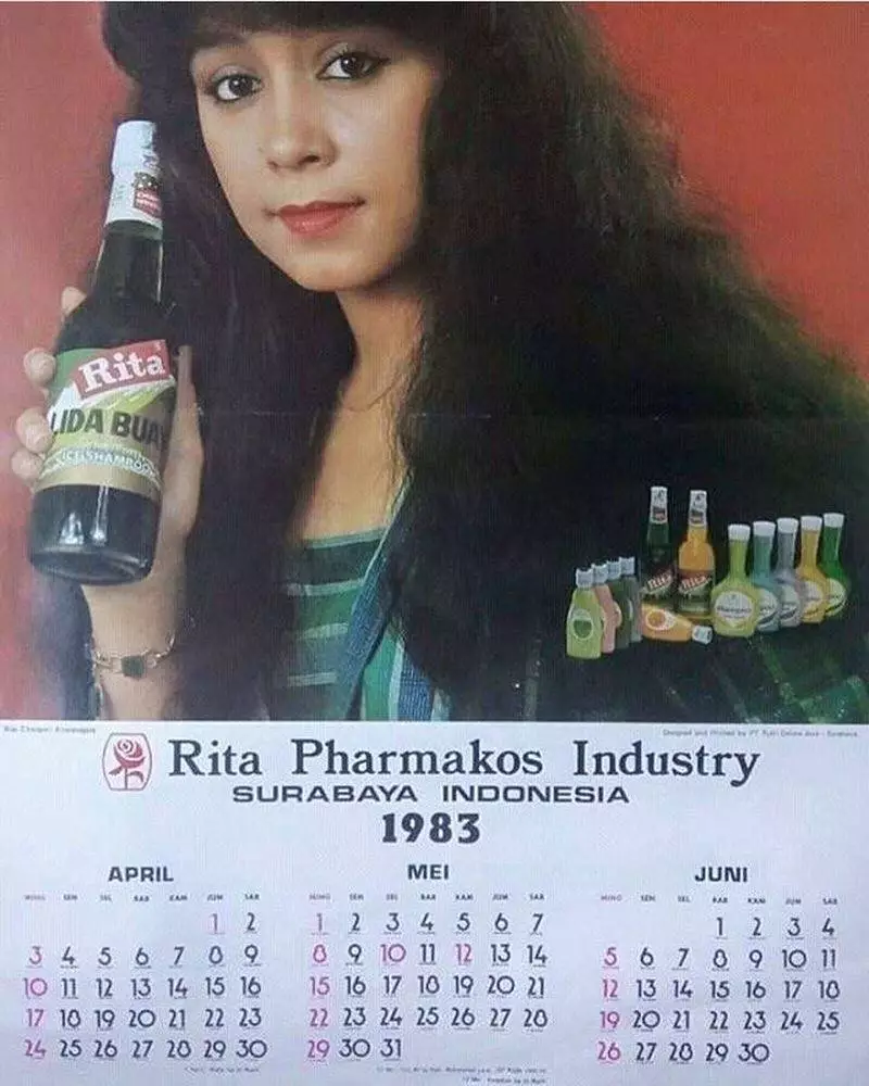 penyanyi model kalender © Instagram