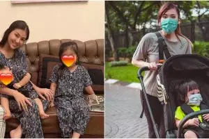 Beda gaya 7 member Cherrybelle saat momong anak, simpel tapi elegan