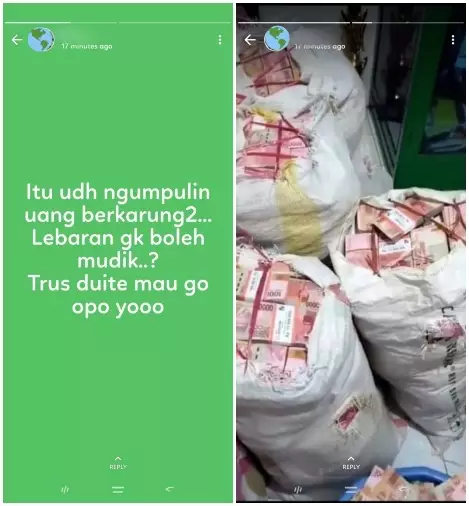 Status WA jelang Lebaran © Twitter