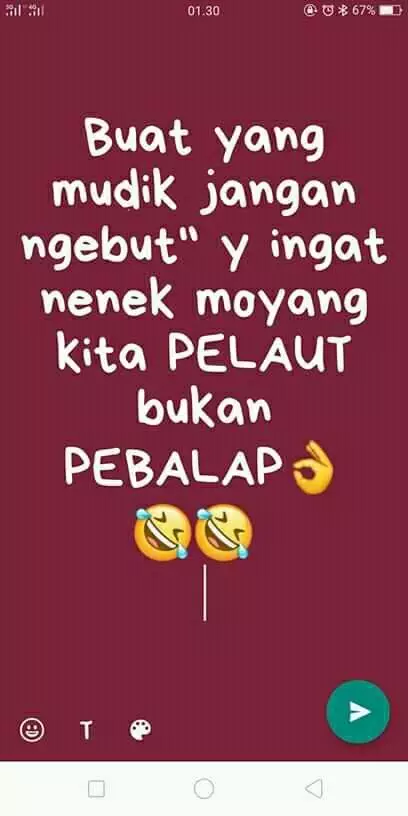 Status WA jelang Lebaran © Twitter