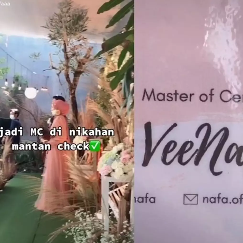 Viral video wanita jadi MC nikahan mantan, berusaha tegar tapi nyesek