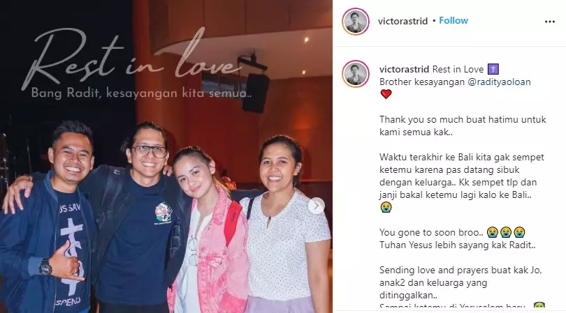 Suami Joanna Alexandra meninggal dunia © Instagram