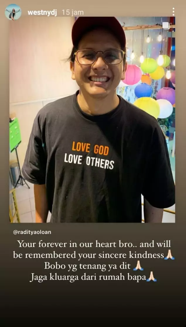 Ungkapan seleb untuk Raditya Oloan © Instagram Ungkapan seleb untuk Raditya Oloan © Instagram