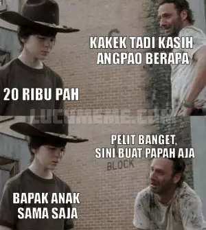 Meme lucu angpao Lebaran © berbagai sumber Meme lucu angpao Lebaran © berbagai sumber