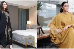 6 Pesona Luna Maya kenakan gamis, bisa jadi inspirasi outfit Lebaran