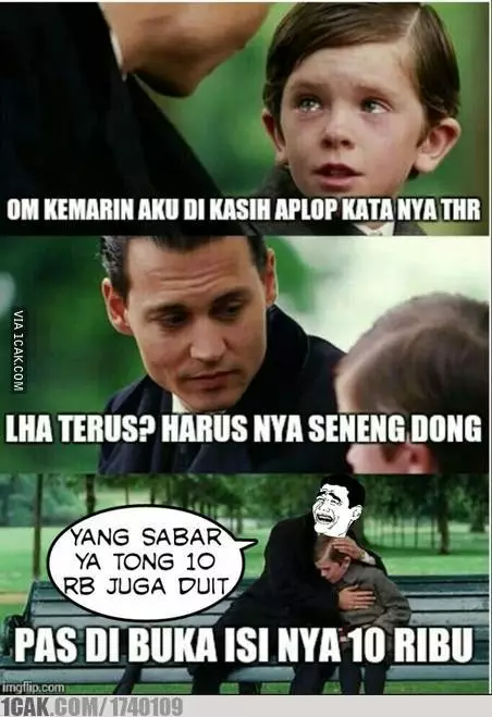 Meme lucu saat terima THR © 1cak.com