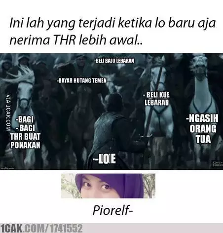 Meme lucu saat terima THR © 1cak.com