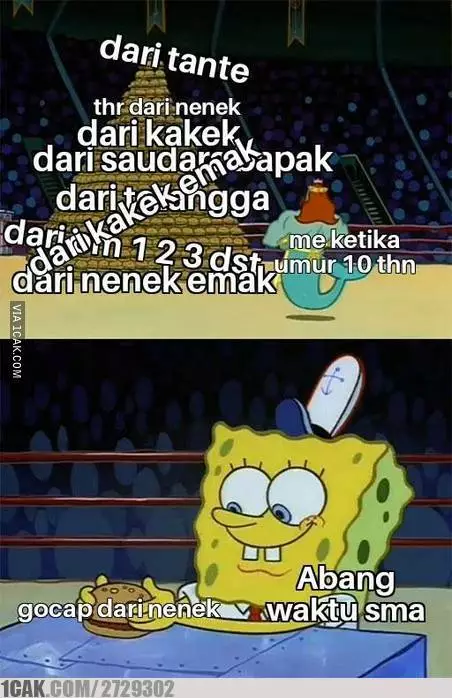 Meme lucu saat terima THR © 1cak.com