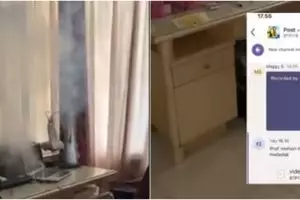 Viral laptop meledak mendadak saat kuliah online, ngeri