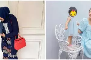 Gaya outfit 10 seleb bareng anak pertama, simpel tapi kece
