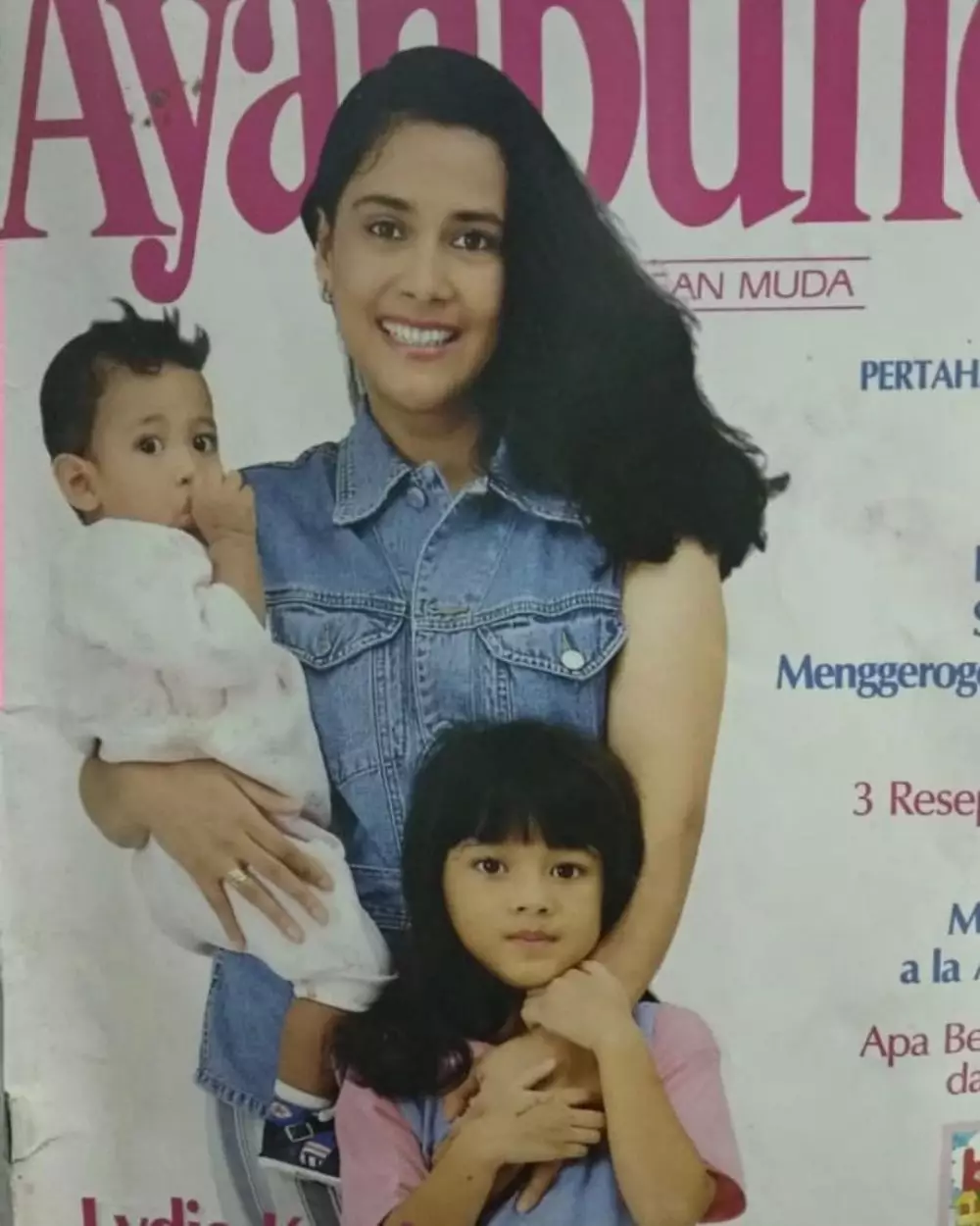 seleb dan anak jadi cover majalah jadul © berbagai sumber