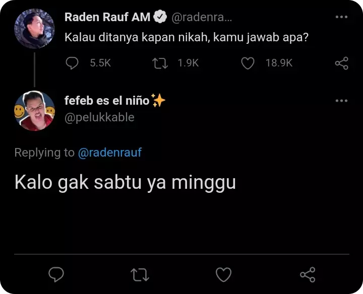 Jawaban lucu kapan nikah © berbagai sumber Jawaban lucu kapan nikah © berbagai sumber