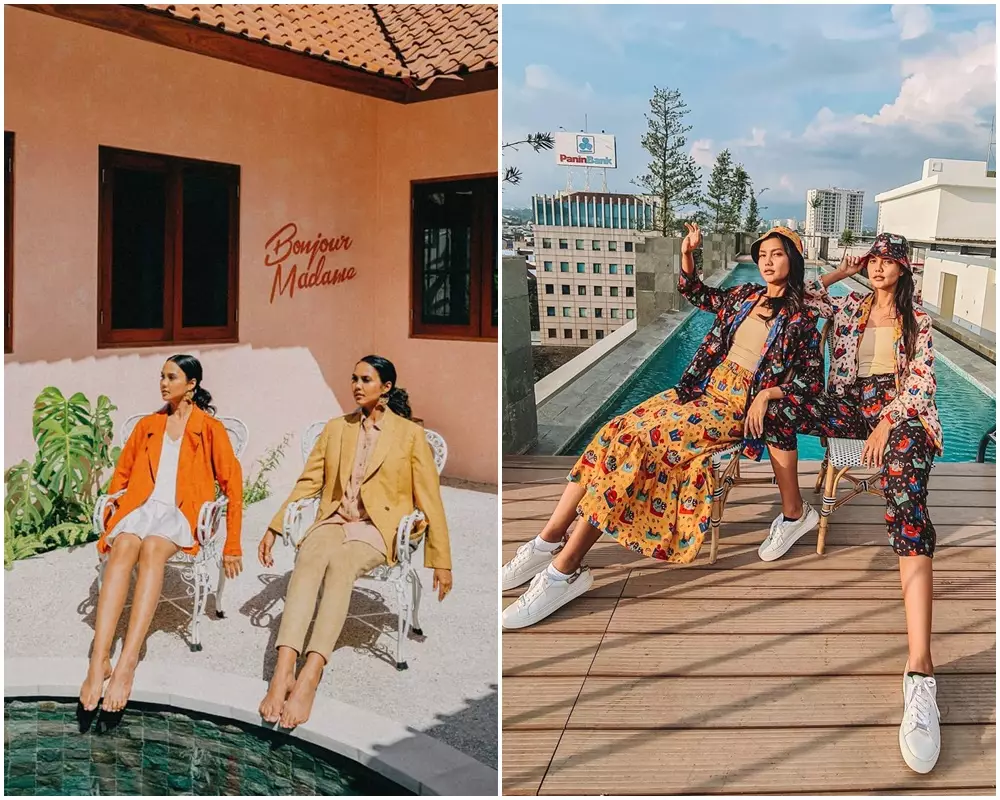 Beda gaya outfit keseharian seleb kembar © 2021 brilio.net Beda gaya outfit keseharian seleb kembar © 2021 brilio.net