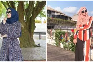 8 Beda gaya outfit Adelia Pasha dan Okie Agustina, stylish