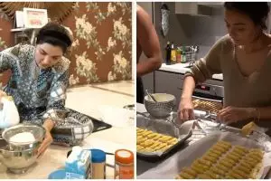 Potret seru 6 seleb cantik masak kue Lebaran, bikin ngiler!