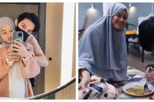 Dulu tak bisa masak, intip 11 momen Dinda Hauw bikin steak daging