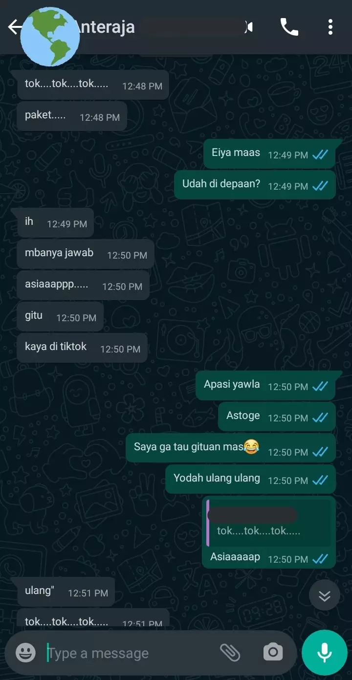 Chat lucu kurir paket ngajak bercanda © 2021 berbagai sumber Chat lucu kurir paket ngajak bercanda © 2021 berbagai sumber