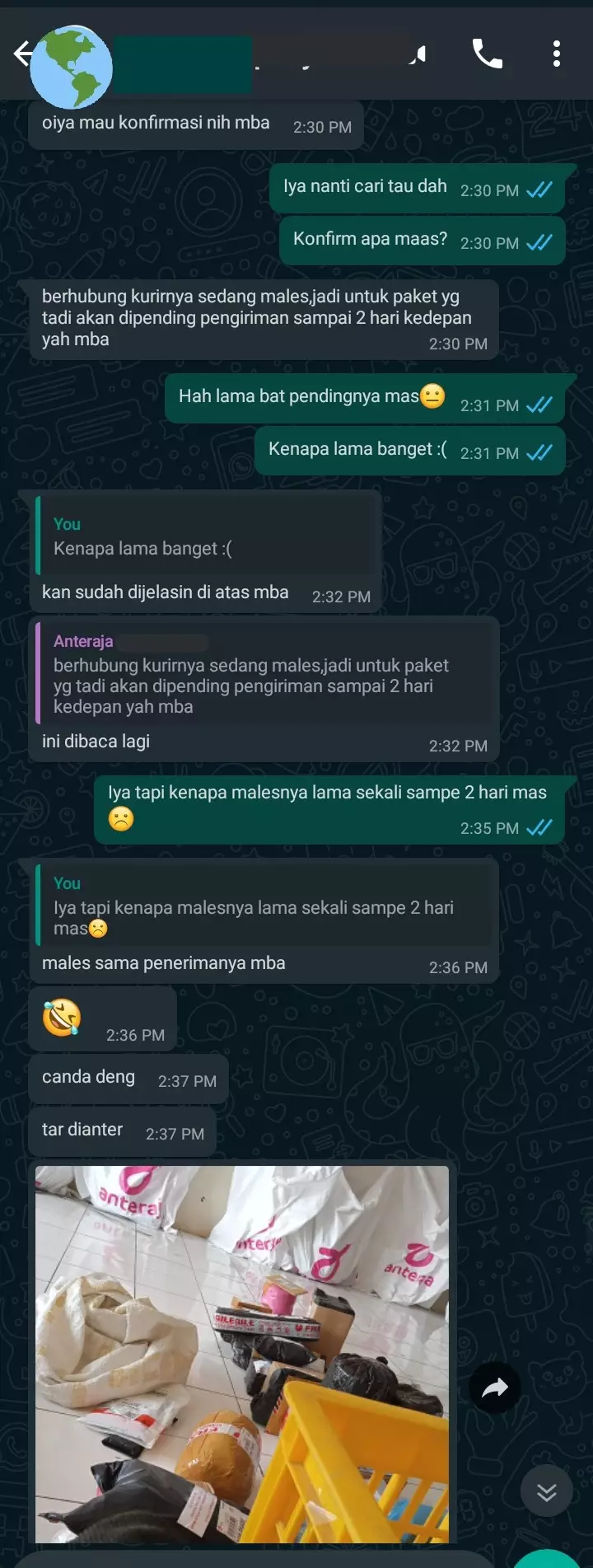Chat lucu kurir paket ngajak bercanda © 2021 berbagai sumber Chat lucu kurir paket ngajak bercanda © 2021 berbagai sumber
