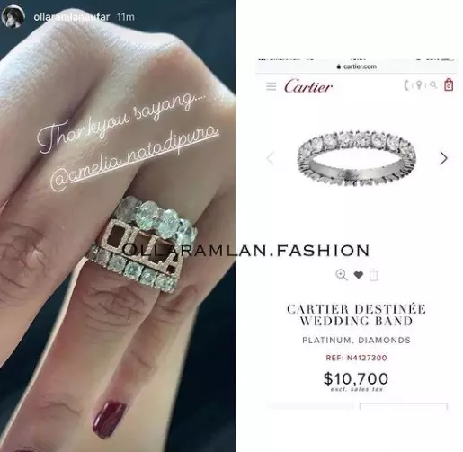 Taksiran harga perhiasan Olla Ramlan © Instagram/@ollarmlan.fashion