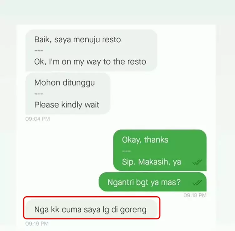 Chat ojol ngeri ngeri sedap © berbagai sumber