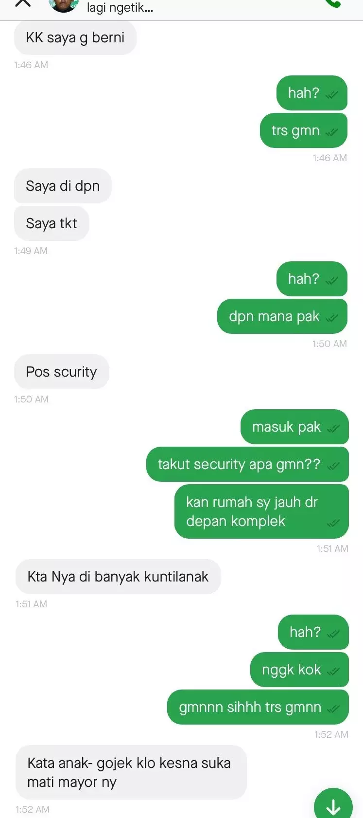 Chat ojol ngeri ngeri sedap © berbagai sumber