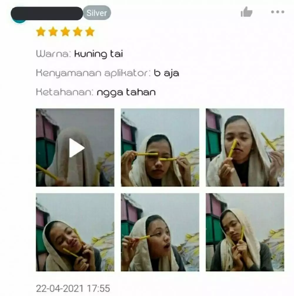 Testimoni bintang lima © Twitter