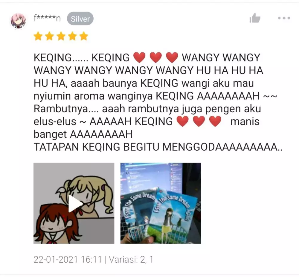 Testimoni bintang lima © Twitter