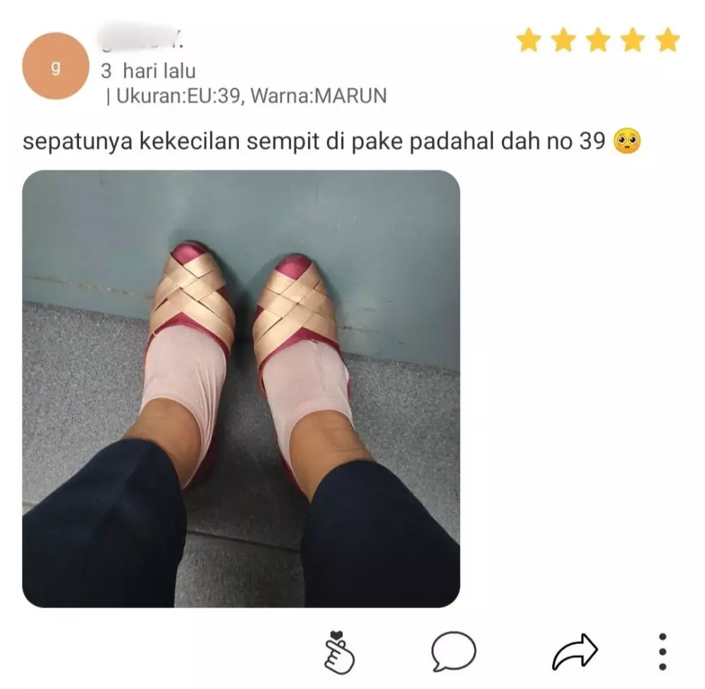 Testimoni bintang lima © Twitter