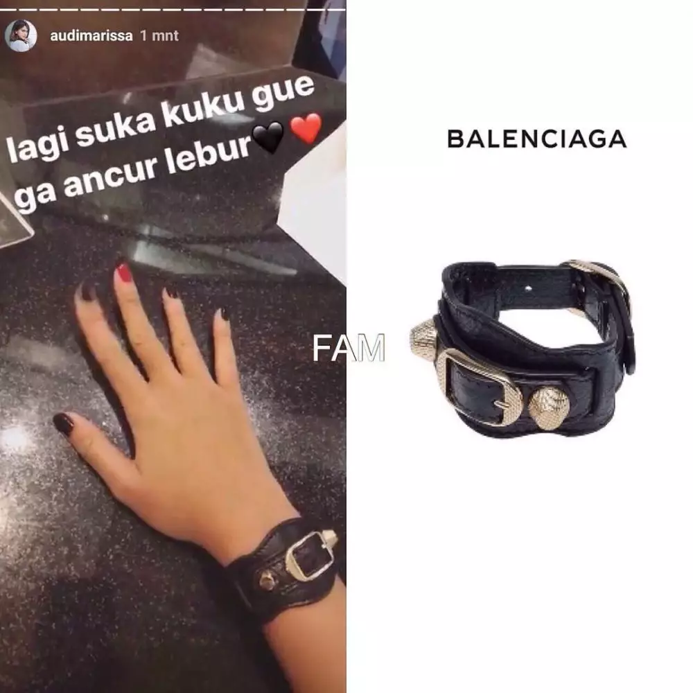 koleksi gelang audi marissa berharga fantastis © instagram