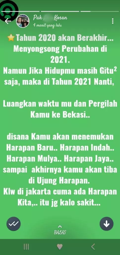 Status WA lucu pemilik kos © Twitter Status WA lucu pemilik kos © Twitter