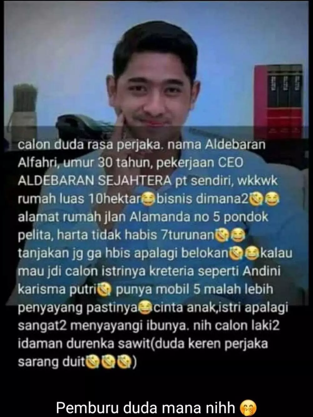 Status WA lucu pemilik kos © Twitter Status WA lucu pemilik kos © Twitter