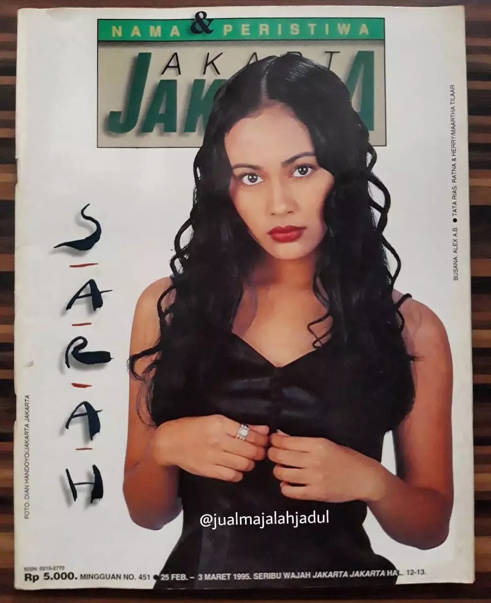potret lawas sarah sechan jadi cover majalah © instagram