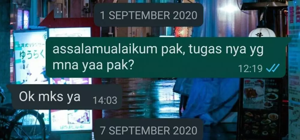 chat lucu salah paham dengan guru Berbagai sumber