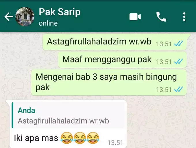 chat lucu salah paham dengan guru Berbagai sumber