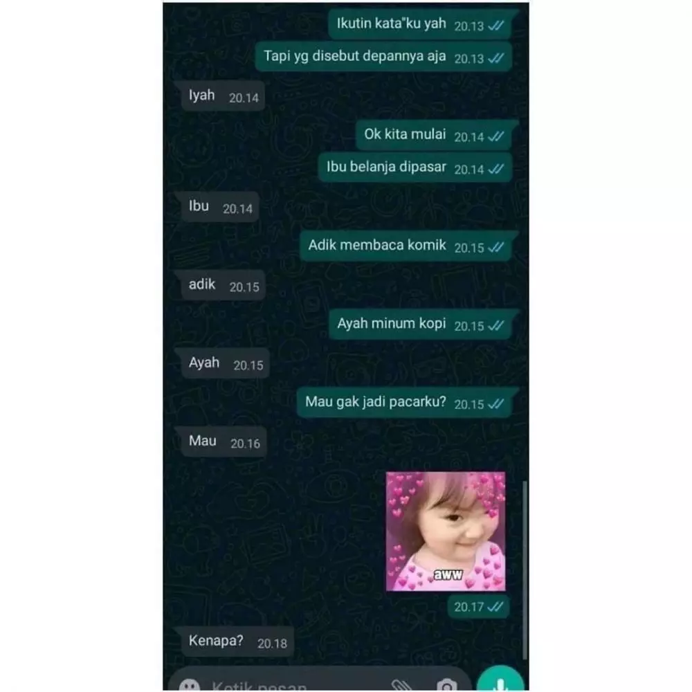 chat gagal gombalin cewek Berbagai sumber