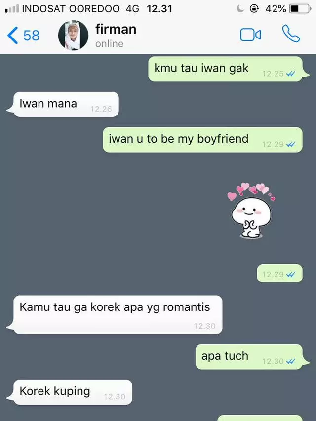 chat gagal gombalin cewek Berbagai sumber