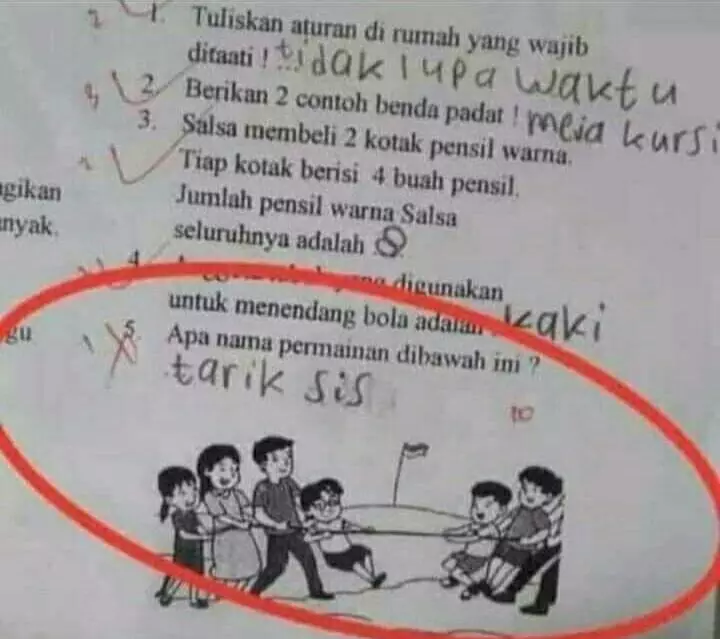 Jawaban lucu tak bisa disalahkan © berbagai sumber