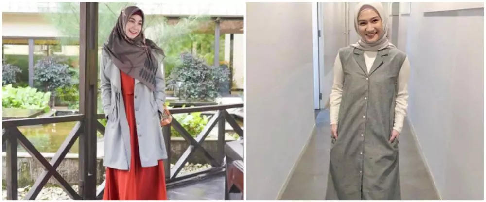 gaya berhijab Anisa Rahma vs Melody © 2021 brilio.net