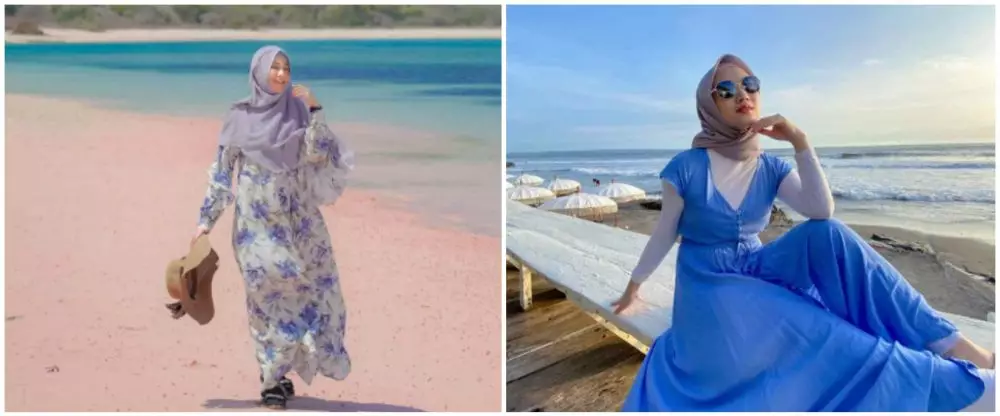 gaya berhijab Anisa Rahma vs Melody © 2021 brilio.net