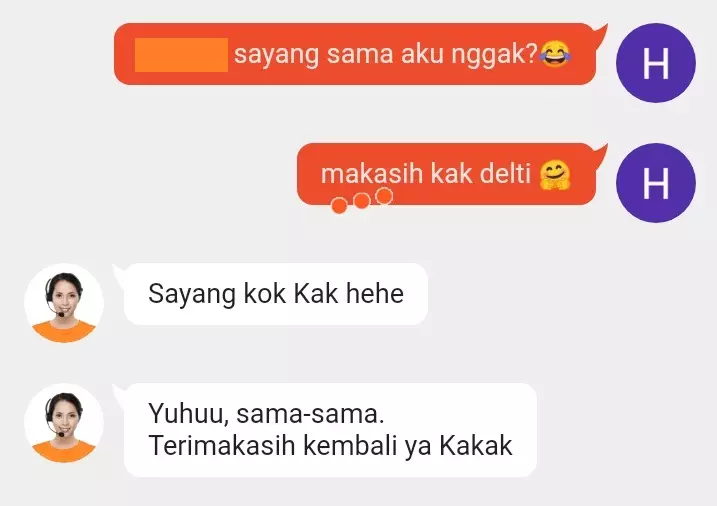 chat lucu dengan admin call center Berbagai sumber