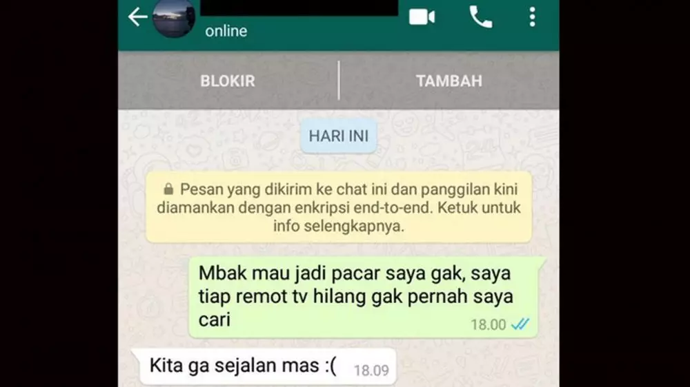 chat cowok nembak cewek endingnya ngenes Berbagai sumber