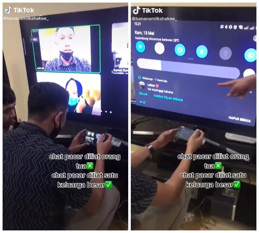 chat ketahuan satu keluarga © 2021 TikTok